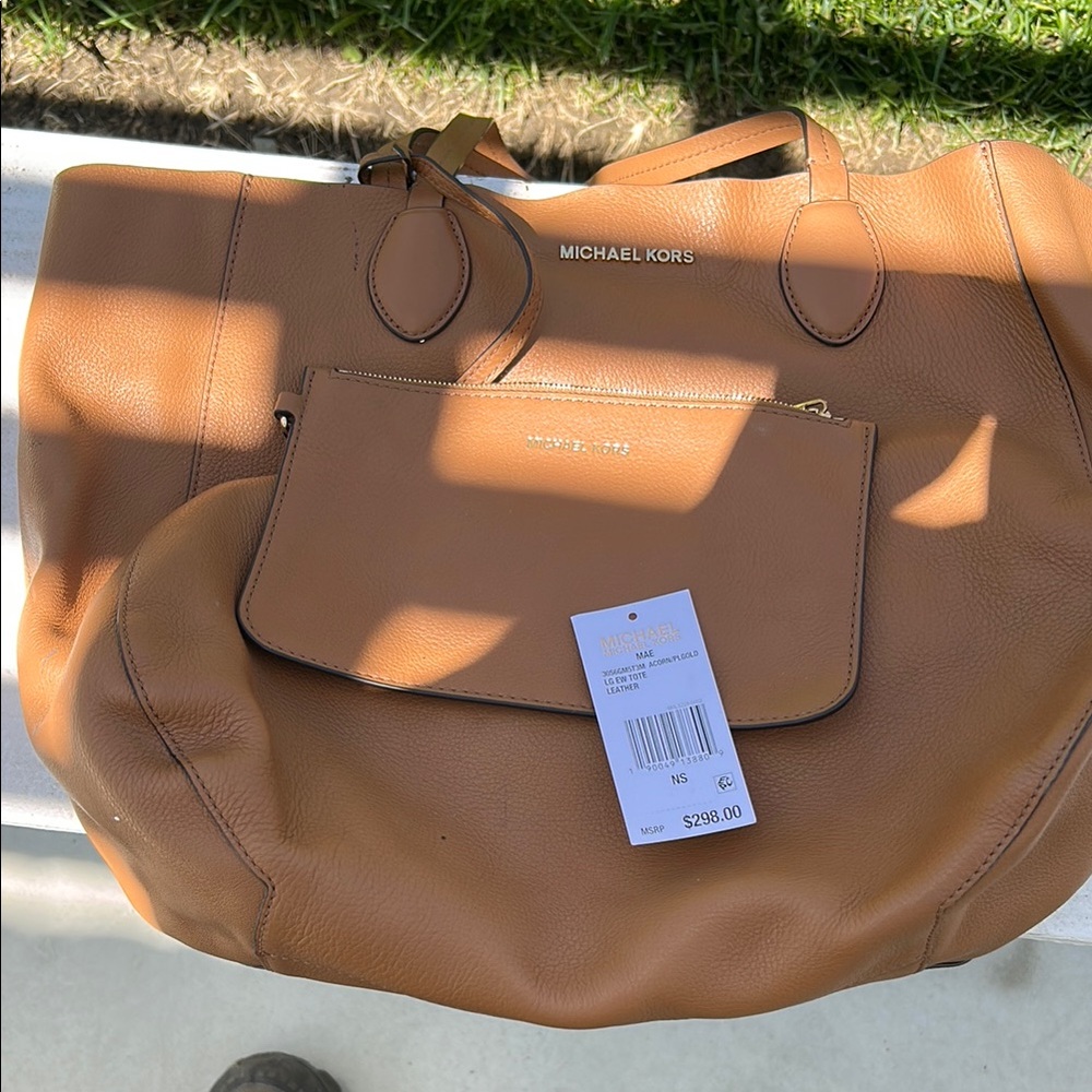 Michael Kors Tan Leather Tote Bag